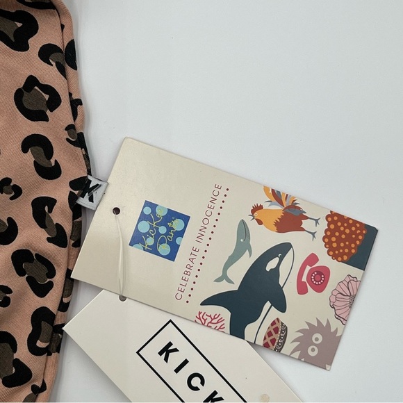 KicKee Long Sleeve Twirl Dress Sued Cheetah Animal Print UPF Girls L 10/12 - Picture 7 of 8